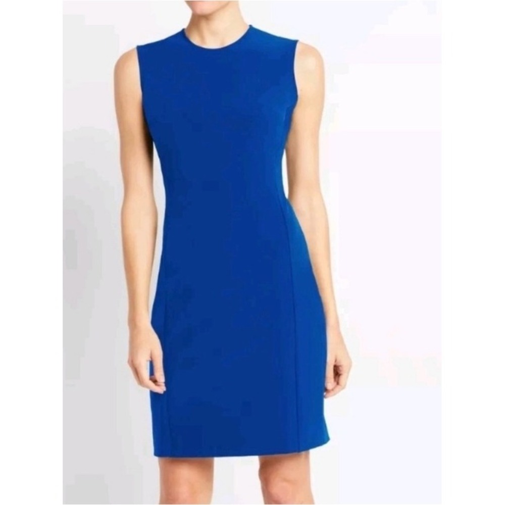 NWT Of Mercer Sleeveless Sheath Dress Women Blue Size 10 Workwear Professional